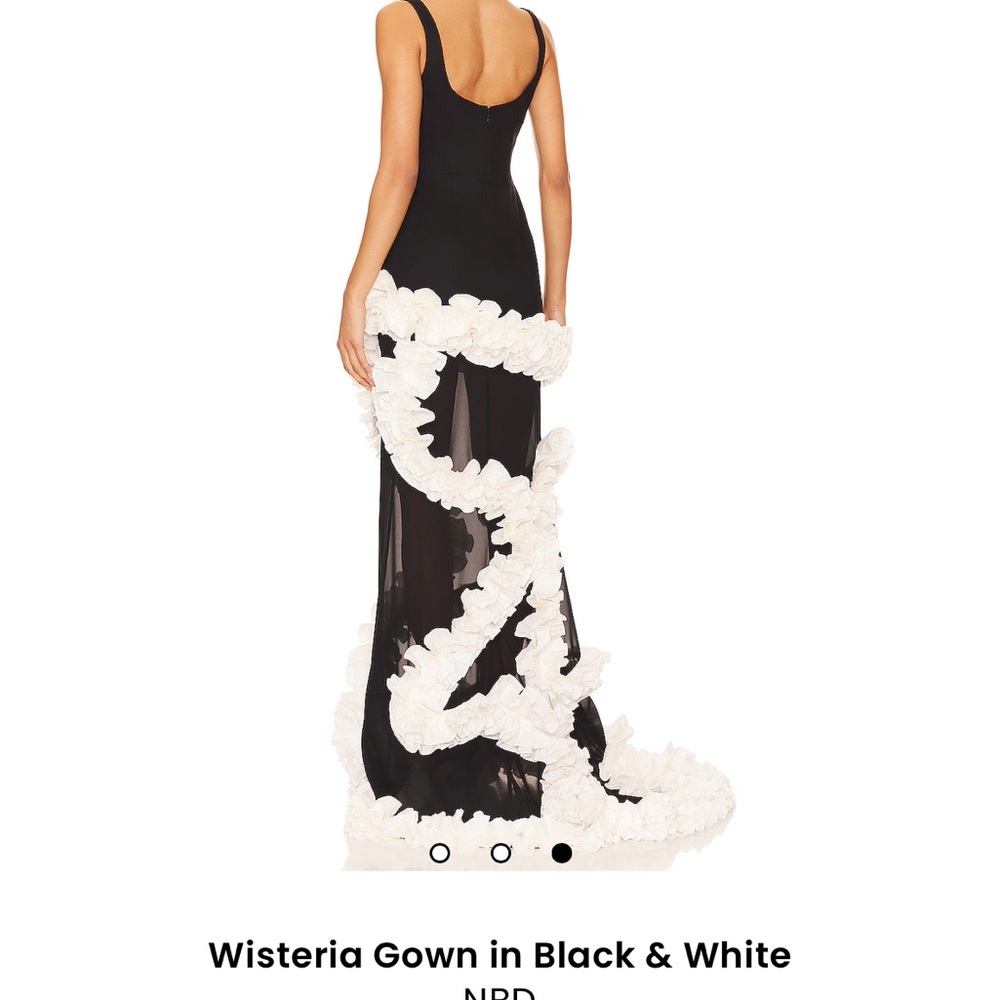 NBD Black and White Wisteria Gown